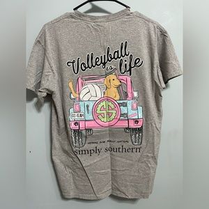 Simply Southern Volleyball is Life short sleeve tee. Size Medium.